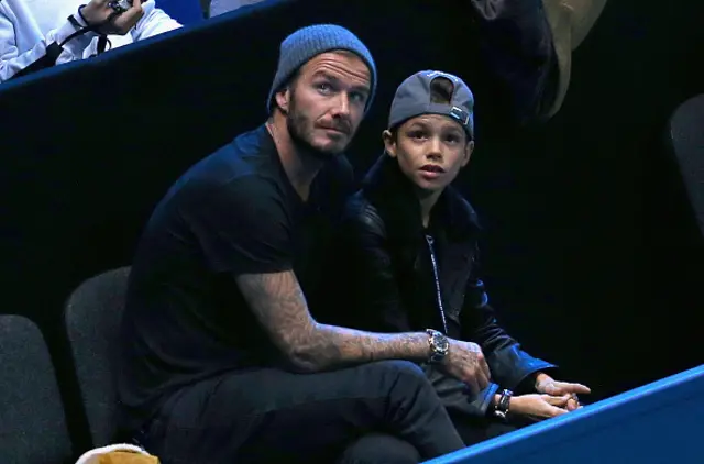 David Beckham and son Romeo