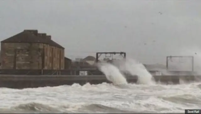 Salcoats rail line affected by flooding