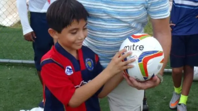 Boy with football