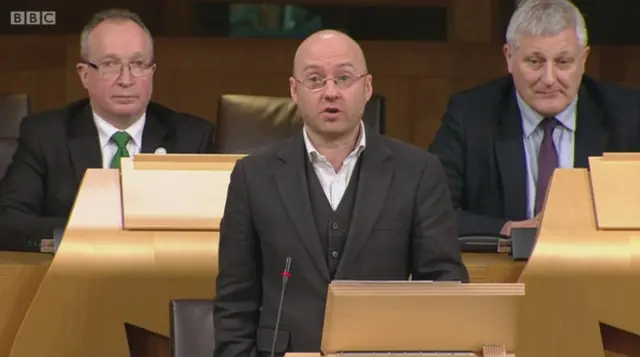 Scottish Green Party co-convener Patrick Harvie