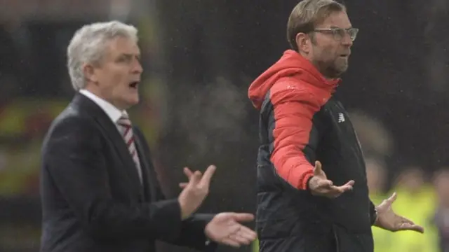 Mark Hughes and Jurgen Klopp