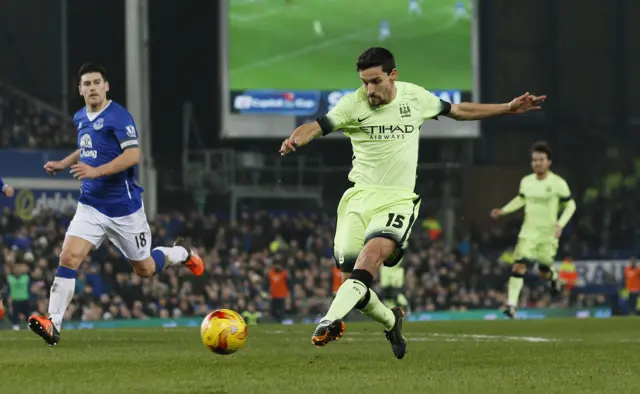 Jesus Navas scores for Manchester City