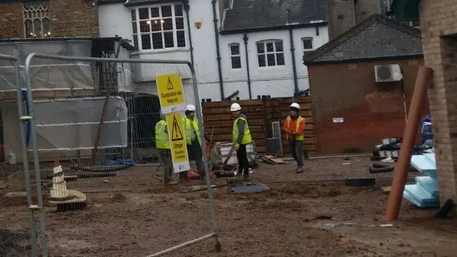 Building site where historic ammunition found