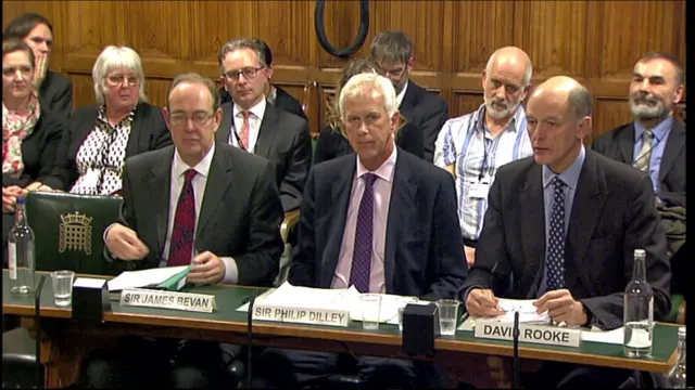 EA chief executive Sir James Bevan (left), chairman Sir Philip Dilley (centre) and deputy chief executive David Rooke (right)