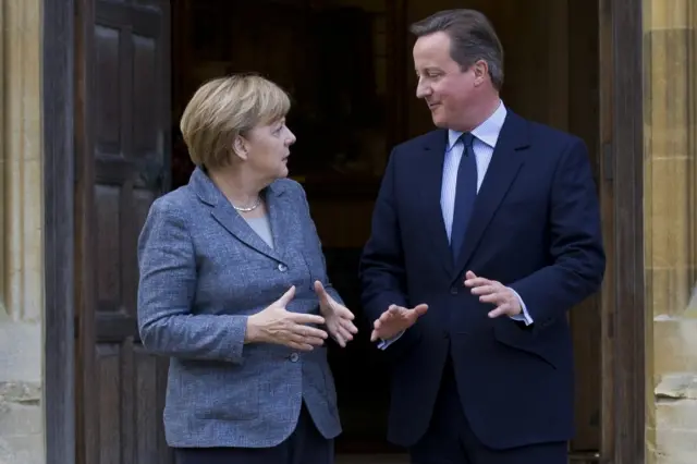 Angela Merkel with David Cameron