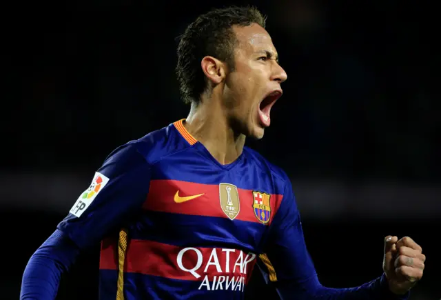 Neymar celebrates