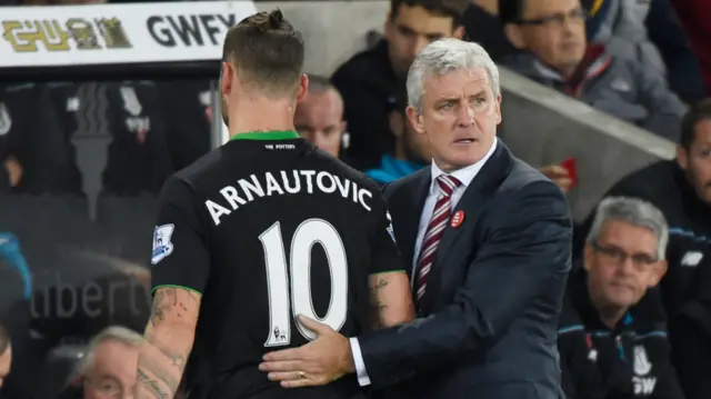 Marko Arnautovic and Mark Hughes