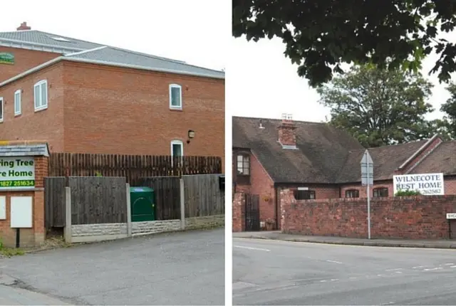 Composite image of Spring Tree Rest Home and Wilnecote Rest Home