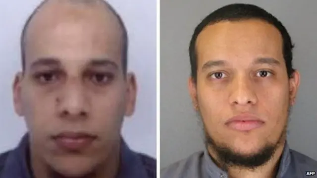 Brothers Cherif (L) and Said Kouachi