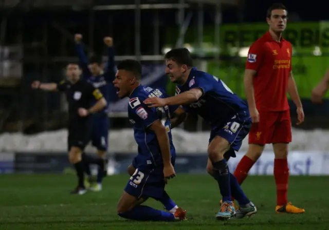 Oldham beat Liverpool in 2013