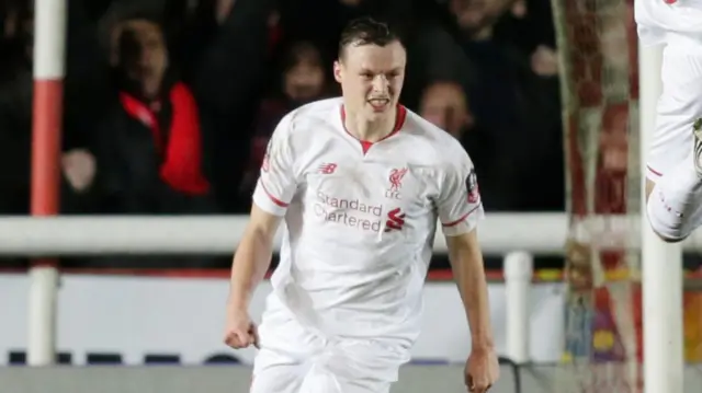 Brad Smith celebrates