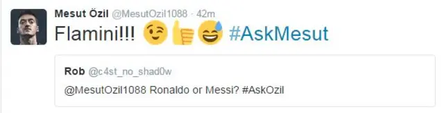 Mesut Ozil tweet