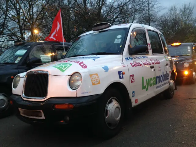 Taxi in protest