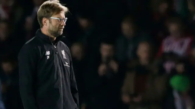 Juergen Klopp looks on