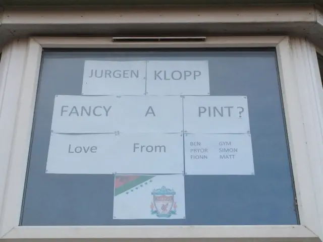 Exeter fans offer a pint to Jurgen Klopp