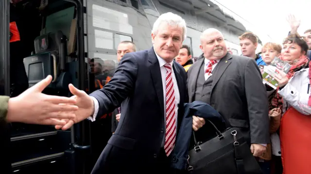 Mark Hughes arrives