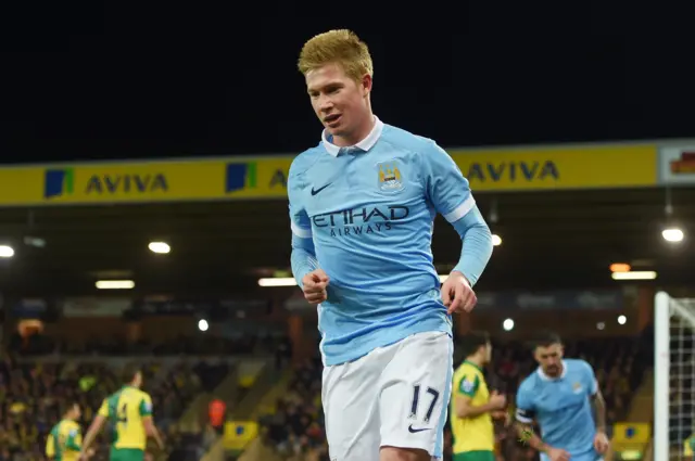 Kevin de Bruyne celebrates