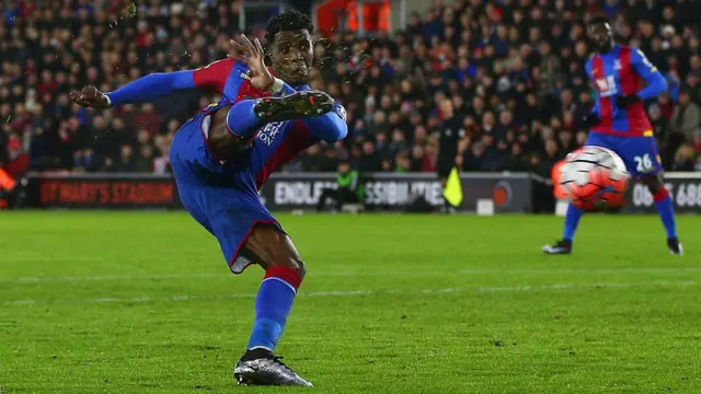 Wilfried Zaha scores for Crystal Palace