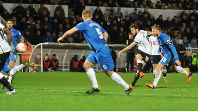 Jacob Butterfield scores for Derby