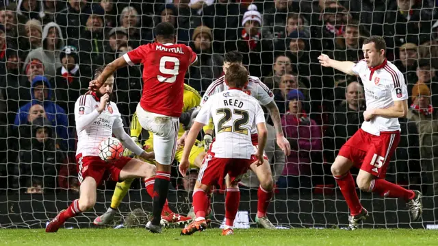 Anthony Martial shoots