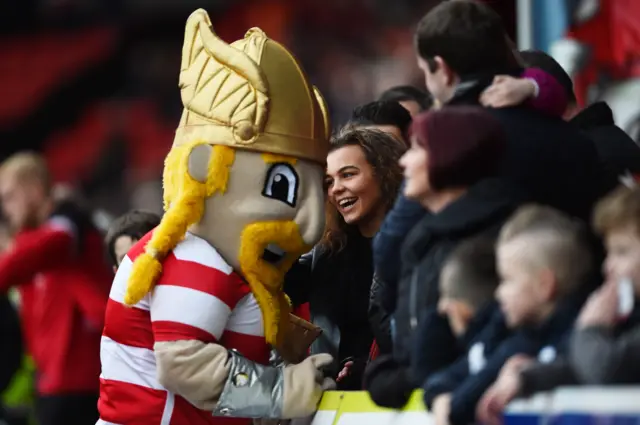 Doncaster Rovers mascot Erik the Viking