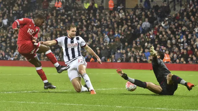 Kieran Agard scores