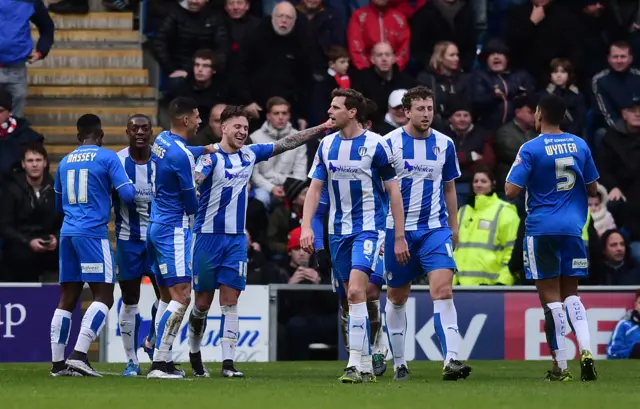 George Moncur celebrates