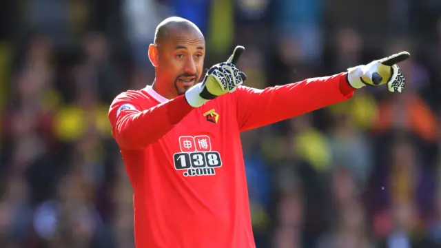 Heurelho Gomes of Watford gestures