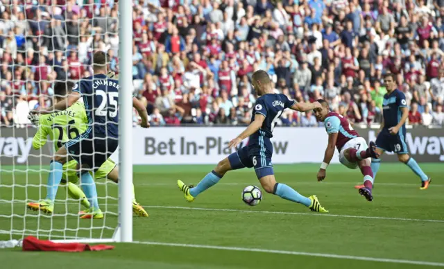 Dimitri Payet scores for West Ham