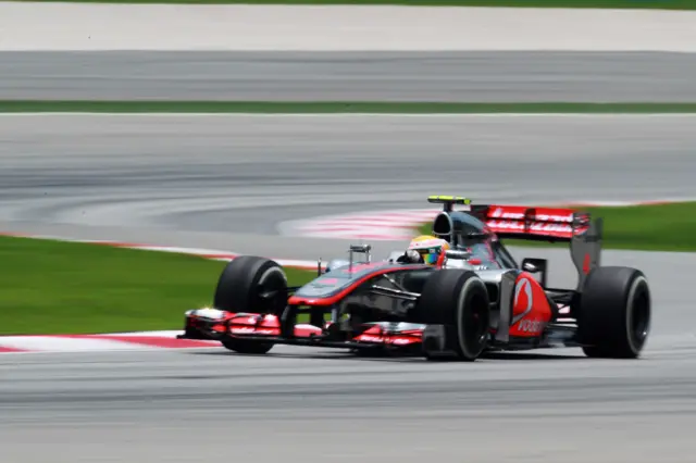 Lewis Hamilton driving for McLaren in 2012