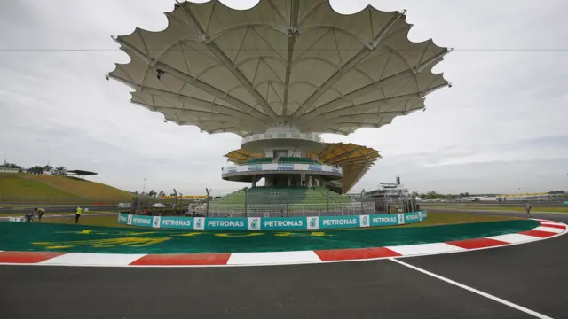 The final corner of the Sepang circuit has been raised