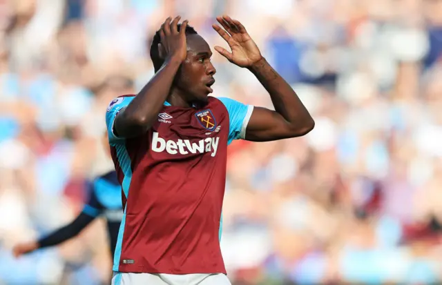 Michail Antonio reacts