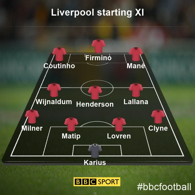 Liverpool line-up