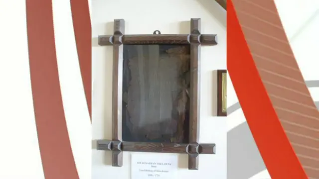 Bishop Trelawny's coffin name plate