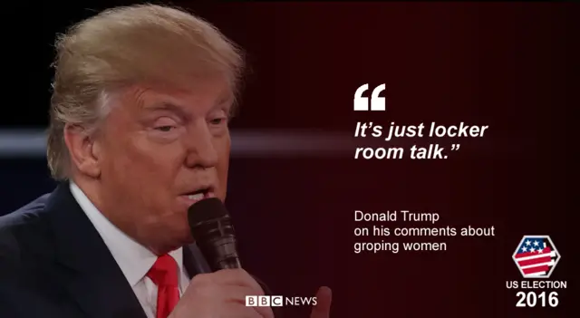 Donald Trump "It's just locker room talk."
