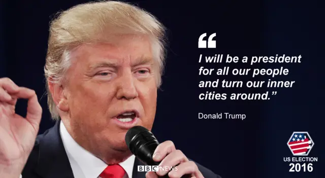 I will be a president for all our people and turn our inner cities around.
