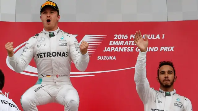 Nico Rosberg and Lewis Hamilton
