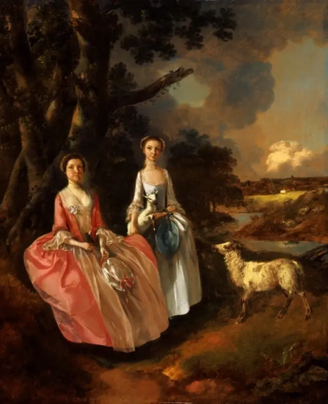 Mrs Mary Cobbold with her daughter Anne, by Thomas Gainsborough