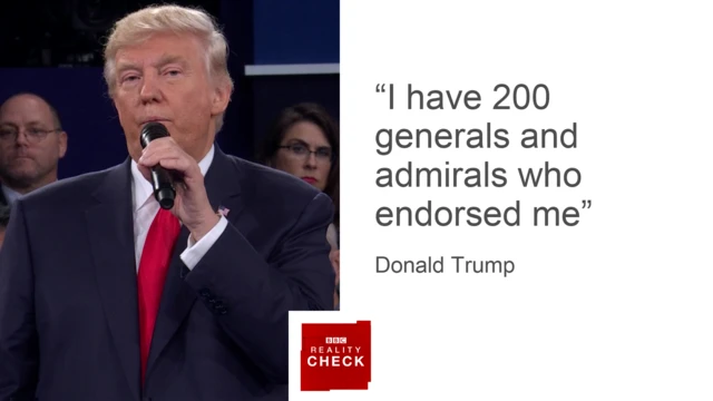 Donald Trump on military figures who have backed his campaign