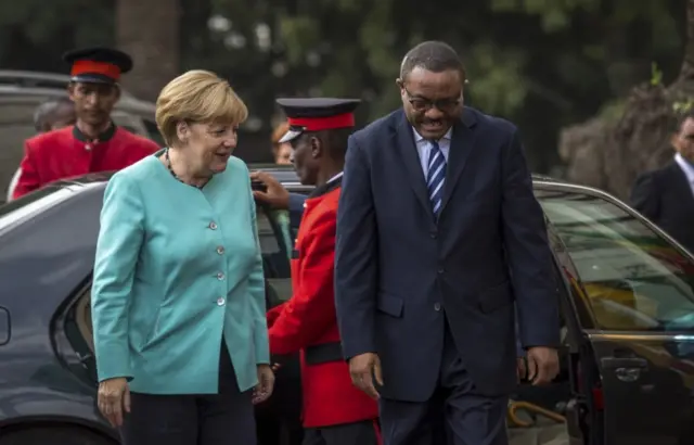 Angela Merkel and Hailemariam Desalegn