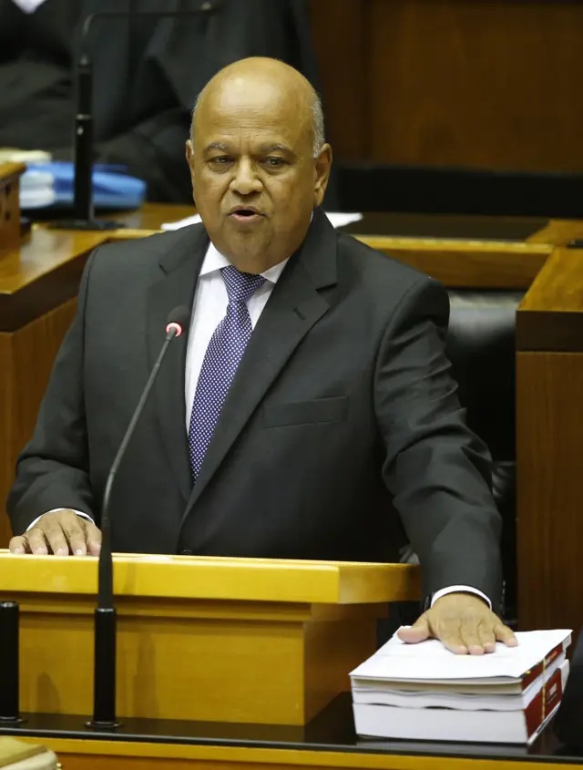 Pravin Gordhan delivering 2016 budget