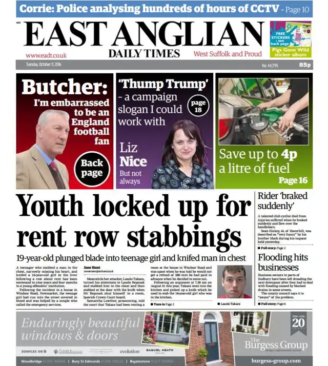 Front page of EADT