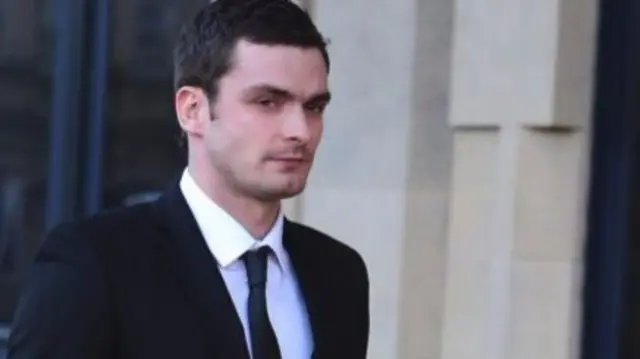 Adam Johnson outside court