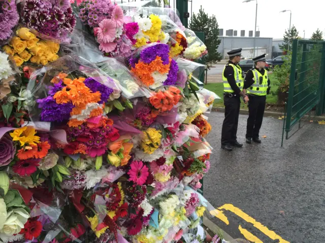 Flowers outside Cults Academy