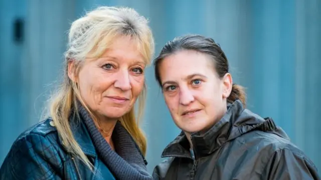 Julie Finch (left) and her daughter Joanne Robinson their home