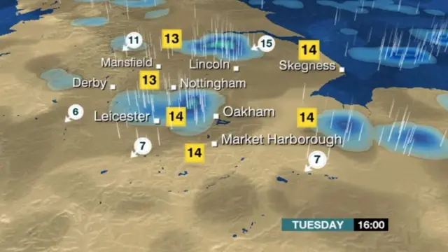 BBC weather map