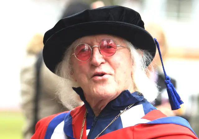 Jimmy Savile receives honorary degree from the University of Bedfordshire