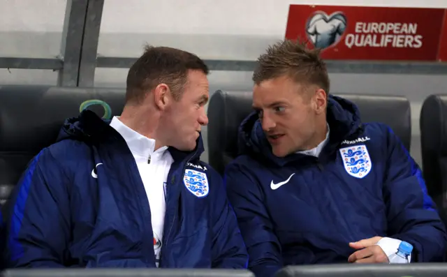 Wayne Rooney and Jamie Vardy