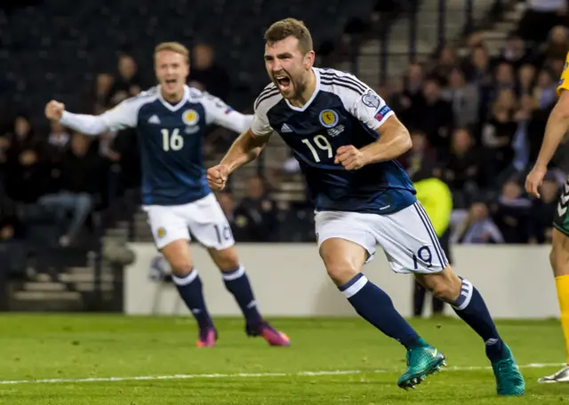 James McArthur scored Scotland's late goal on Saturday