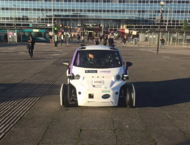 Driverless pod in Milton Keynes